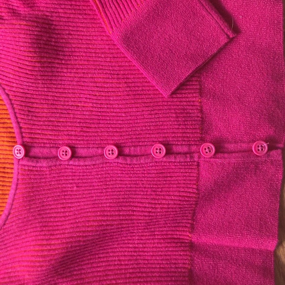 J.Crew Pink Cardigan Size XS Scoopneck Stretch NWT $118 Pink and Orange - Picture 5 of 6